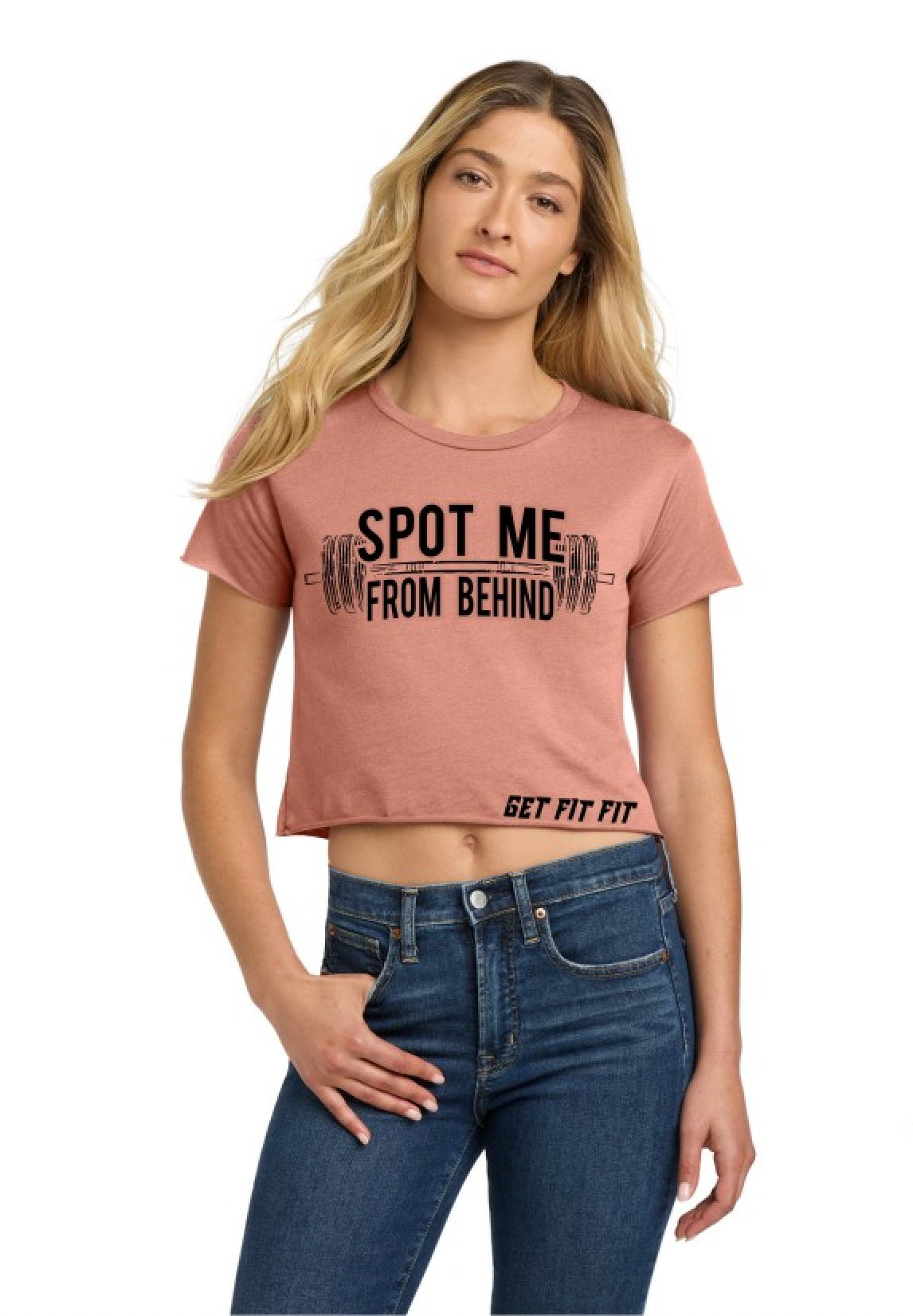 "Spot Me From Behind" - Get Fit Fit Women's Crop Tee